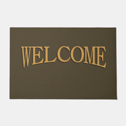 Solid Mocha Brown Deurmat (Voorkant)