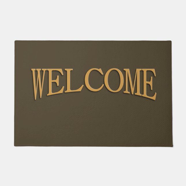 Solid Mocha Brown Deurmat (Voorkant)