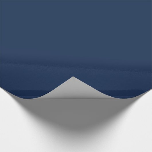 Solid Nautical Navy Blue Cadeaupapier (Hoek)