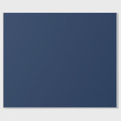 Solid Nautical Navy Blue Cadeaupapier (Vlak)