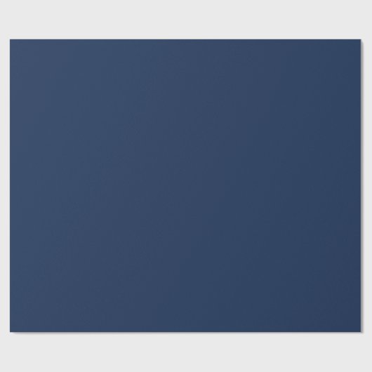 Solid Nautical Navy Blue Cadeaupapier (Vlak)