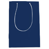 Solid Navy Blue All Occasion Medium Gift Bag Cadeauzakje (Voorkant)