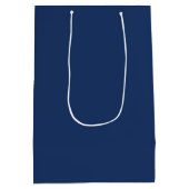Solid Navy Blue All Occasion Medium Gift Bag Medium Cadeauzakje (Achterkant)