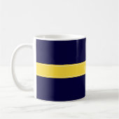 Solid Navy Blue, ananaslint monogram Koffiemok (Links)