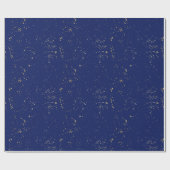 Solid Navy Blue Gift Wrap Paper with Gold Paint Cadeaupapier (Vlak)