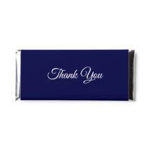 Solid Navy Blue Hartelijk dank, naam en datum