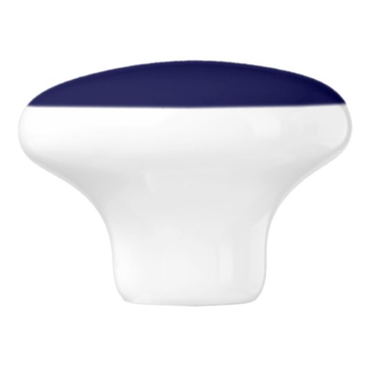 Solid Navy Blue Keramische Knop (Zijkant)
