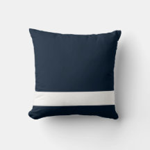 Solid Navy Blue met witte onderstreep