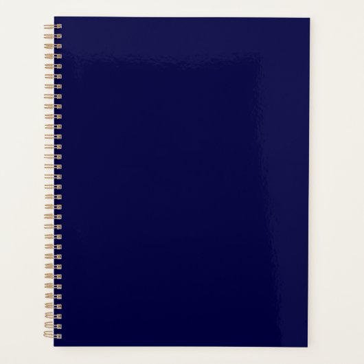 Solid Navy Blue Planner (Voorkant)