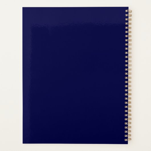 Solid Navy Blue Planner (Achterkant)
