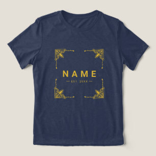 Solid Navy Tri-Blend Shirt op maat gemaakt met Jou
