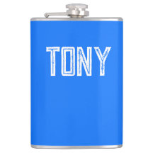 Solid Neon Blue Aangepast monogram