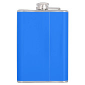 Solid Neon Blue Aangepast monogram Heupfles (Achterkant)