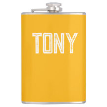 Solid Neon Bright Oranje monogram voor aangepaste 