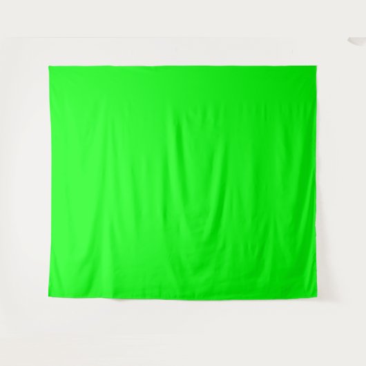 Solid Neon-groen chroma-basisachtergrond Wandkleed (Voorkant (horizontaal))
