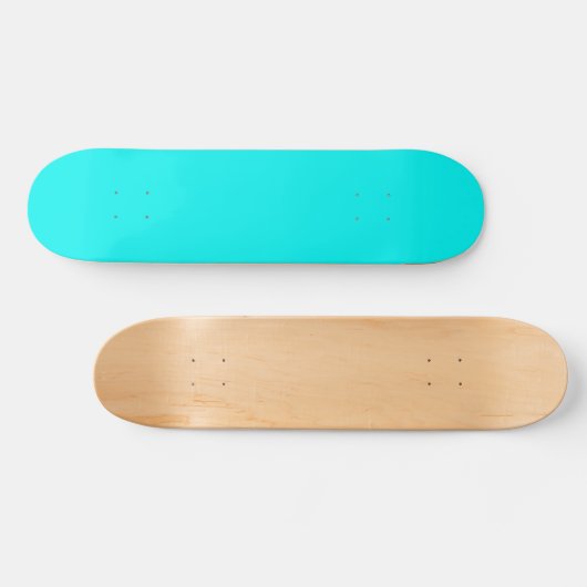 Solid neon heldere aqua persoonlijk skateboard (Horizontaal)