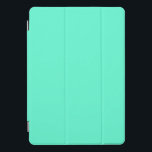 Solid neon mint cyan green iPad pro cover<br><div class="desc">Solid neon mint cyan green design.</div>