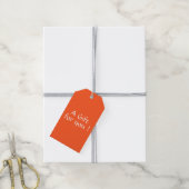Solid Neon Oranje Gift Labels Cadeaulabel (Met Touw)