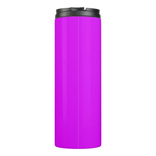 Solid Neon Paars Eigen monogram Thermosbeker (Achterkant)