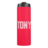 Solid Neon Red Color - Aangepaste monogram