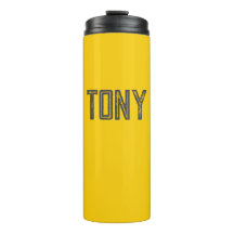 Solid Neon Yellow-Oranje Eigen naam Monogram