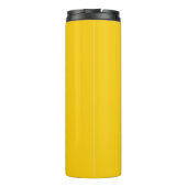 Solid Neon Yellow-Oranje Eigen naam Monogram Thermosbeker (Achterkant)