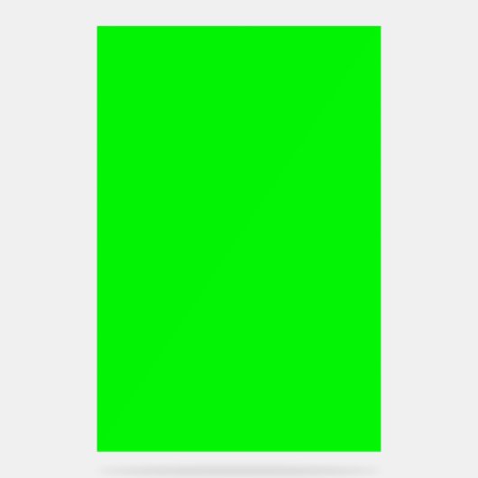 Solid neongroen chromatomachtergrond acryl bord (Voorkant)
