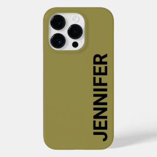 Solid Offbeat Green Custom Name Case-Mate iPhone 14 Pro Hoesje