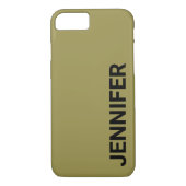 Solid Offbeat Green Custom Name Case-Mate iPhone Case (Achterkant)