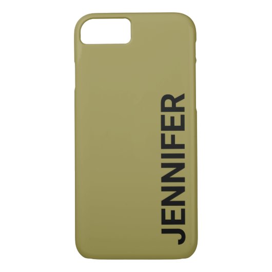 Solid Offbeat Green Custom Name Case-Mate iPhone Case (Achterkant)