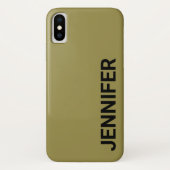 Solid Offbeat Green Custom Name Case-Mate iPhone Case (Achterkant)