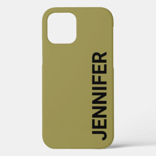 Solid Offbeat Green Custom Name Case-Mate iPhone Case
