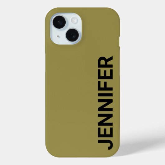 Solid Offbeat Green Custom Name Case-Mate iPhone Case (Achterkant)