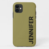 Solid Offbeat Green Custom Name Case-Mate iPhone Case (Achterkant)
