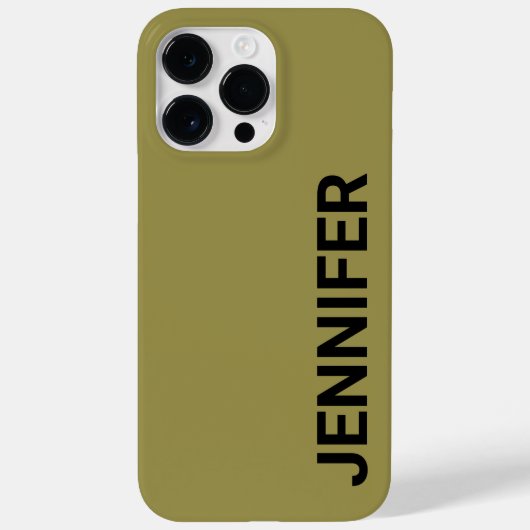 Solid Offbeat Green Custom Name Case-Mate iPhone Case (Achterkant)