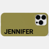 Solid Offbeat Green Custom Name Case-Mate iPhone Case (Achterkant (horizontaal))