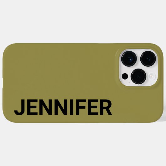 Solid Offbeat Green Custom Name Case-Mate iPhone Case (Achterkant (horizontaal))