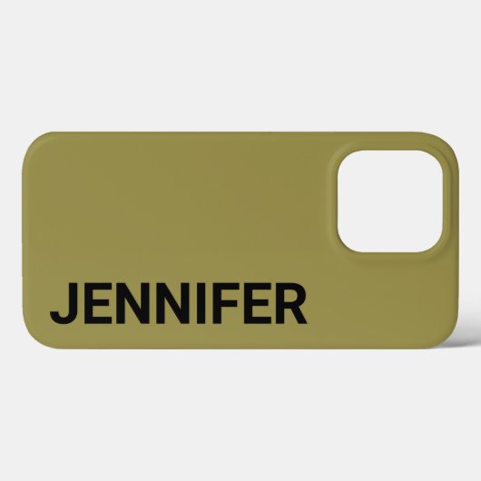 Solid Offbeat Green Custom Name Case-Mate iPhone Case (Achterkant (horizontaal))