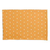Solid Orange with White Dots Standard Size Kussensloop (Voorkant)