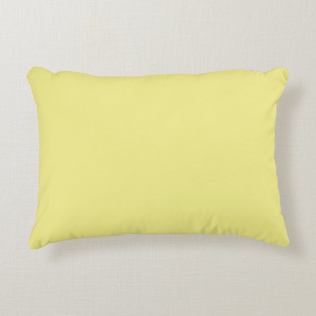 Solid pale yellow accent kussen (Voorkant)
