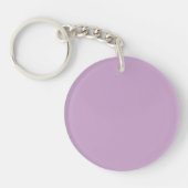 Solid Pastel Lilac Round Acrylic Keychain (Voorkant)