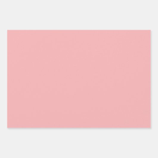 Solid Pastel Roze Inpakpapier Vel (Voorkant 3)