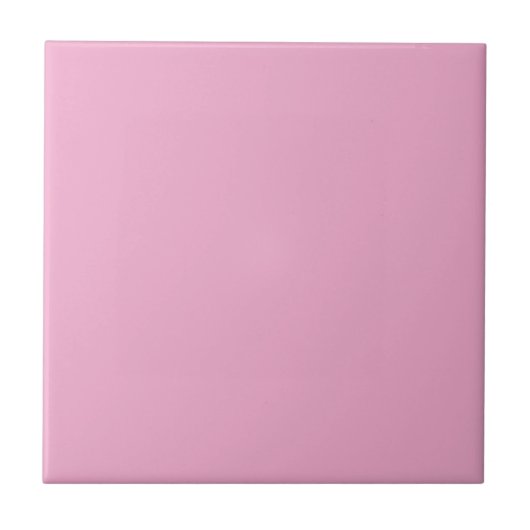 Solid Pastel Roze keramische tegel Tegeltje (Voorkant)