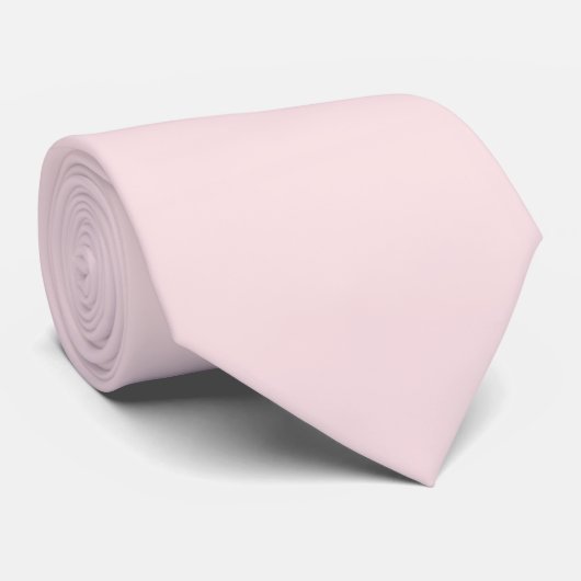 Solid Pastel Roze Stropdas (Opgerold)