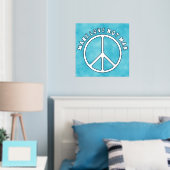 Solid Peace-teken - JOUW TEKST Folie Afdrukken (Insitu (Slaapkamer))