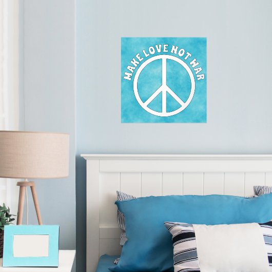 Solid Peace-teken - JOUW TEKST Folie Afdrukken (Insitu (Slaapkamer))