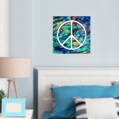 Solid Peace-teken - zwart Folie Afdrukken (Insitu (Slaapkamer))