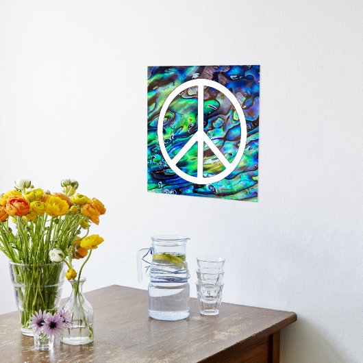 Solid Peace-teken - zwart Folie Afdrukken (Laag (Keuken))