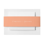 Solid Peach Cantaloupe Bruiloft Uitnodigingen Wikkel (Voorkant Voorbeeld)