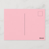Solid Pink Post Card Personalized Greeting Design Briefkaart (Achterkant)
